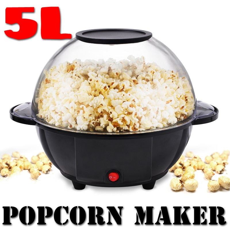   Tabletop Popcorn Maker 5L Bowl Corn Popper Machine Home Movie Party