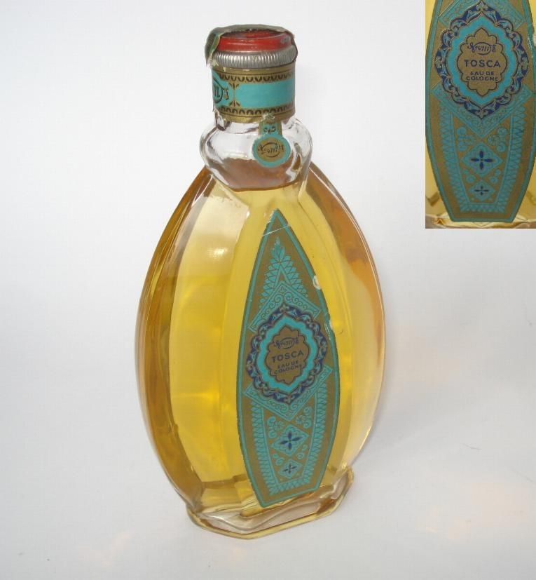 1920s ANTIQUE ART DECO AFTER SHAVE EAU DE COLOGNE TOSCA