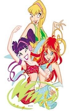 SH212 Kids Wall Stickers Winx Club Mural Design Nursery Decals Decor 