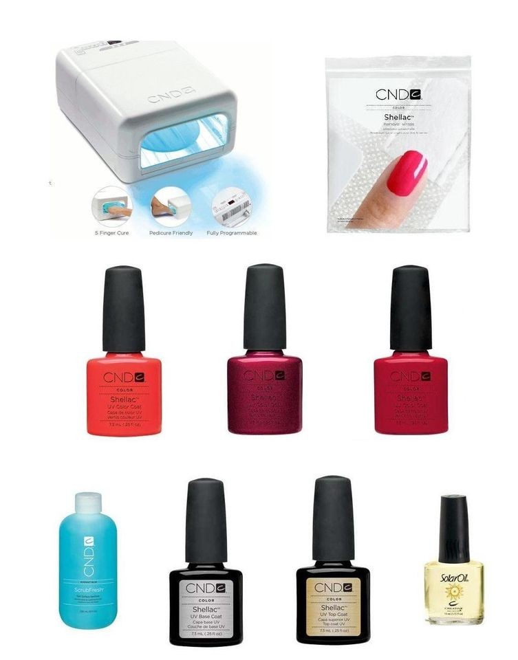 CND SHELLAC AUTHENTIC 11 PC STARTER KIT SET +CND BRISA UV GEL LAMP 