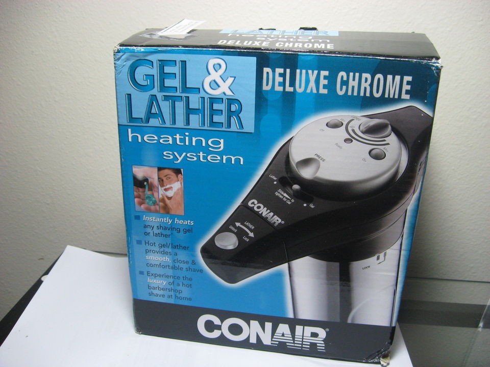 CONAIR INSTANT HOT LATHER MACHINE HLM11CH CHROME SHAVING CREAM 