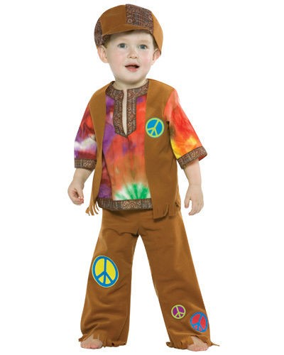 HIPPIE BOY 60s 70s toddler halloween costume 3 4 T