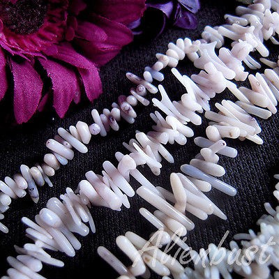   Beads Findings 220 PCs WHITE NATURAL CORAL SEED Drilled Beads 1CM NEW