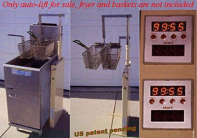   equipment cooking catering commercial deep fryer timer basket lift