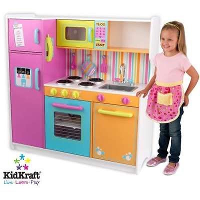 COOKING KITCHEN FOOD TOY KIDS CHEF PLAY HOUSE SET CHILDREN WOOD/WOODEN 