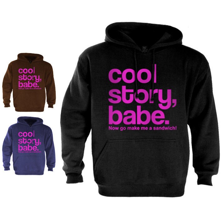 cool story bro tell it again hoodie in Clothing,  