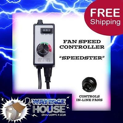 SPEEDSTER VARIABLE FAN SPEED CONTROLLER HYDROPONICS EXHAUST INLINE FAN 