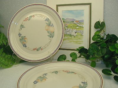 Lot of 4 Corelle Corning Ware ABUNDANCE Fruit Border Dinner Plates 