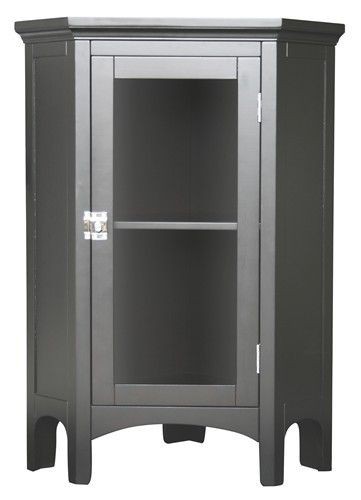 New Madison Ave Bathroom Corner Floor Cabinet Espresso