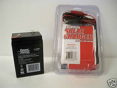   HOUR RECHARGEABLE SLA 4.5AH SEALED BATTERY & 6V SOLAR PANEL CHARGER