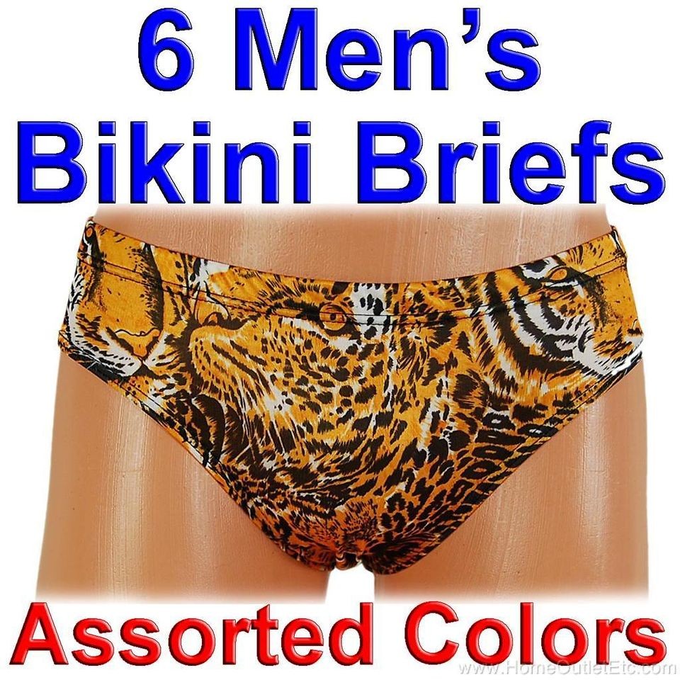   King Low Rise Bikini Briefs Tiger Animal Print Polyester Underwear