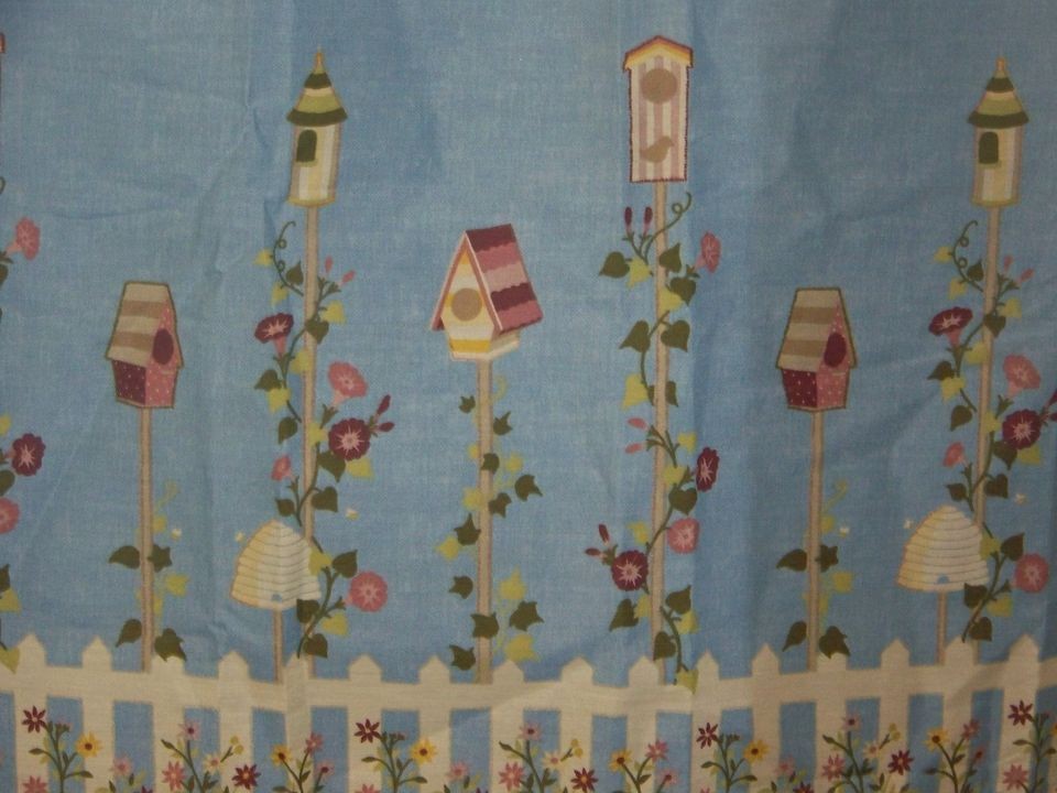   & BEEHIVES & BIRD NESTS & PICKET FENCE 3 PC CURTAIN & VALANCE SET