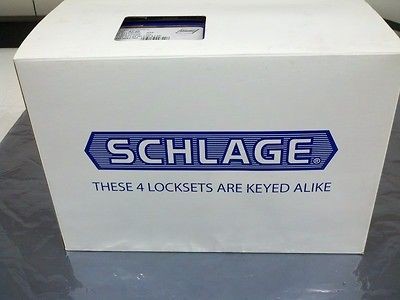 Qty 4 Schlage F51 ACC620 LH Keyed Entrance Lockset Antique Pewter