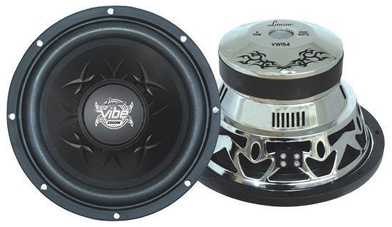   Lanzar VW154 Vibe 15 2000 Watt 4 Ohm Chrome Subwoofer Sub Car Audio