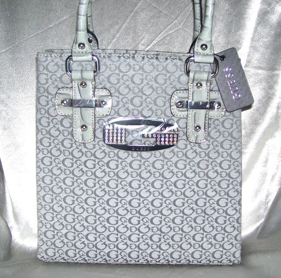 NWT Guess Tansy Light Gray Colored Signature Tote Handbag