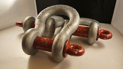 LOT OF 3   CROSBY 1 1/4 SCREW PIN ANCHOR SHACKLES 12 TON WLL