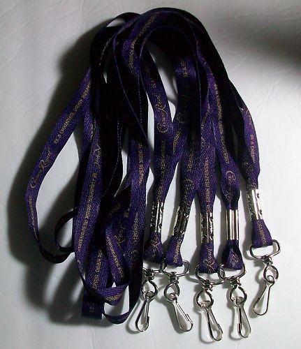 Crown Royal Lanyard Lot of 5 Keychain Badge Holder NEW