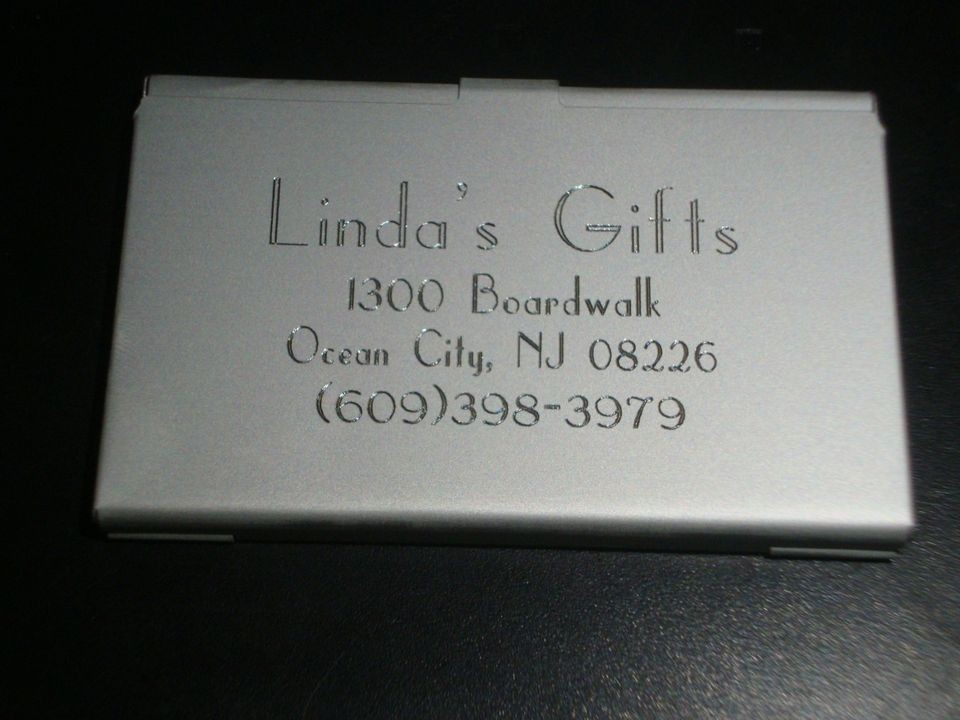 PERSONALIZED ALUMINUM BUSINESS CARD HOLDER CUSTOM MADE