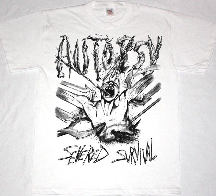 AUTOPSY SEVERED SURVIVAL89 DEATH SADUS SUFFOCATION ABSCESS NEW WHITE 