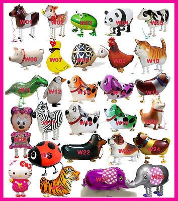 LOT of 26 Walking Pet Balloons Happy Birthday Baby Shower FREE 