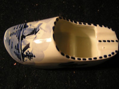 Delft Ash TrayPorcelain Shoe Very OldHand Painted