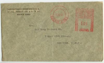 1946 Buenos Aires Argentina meter cover to New York