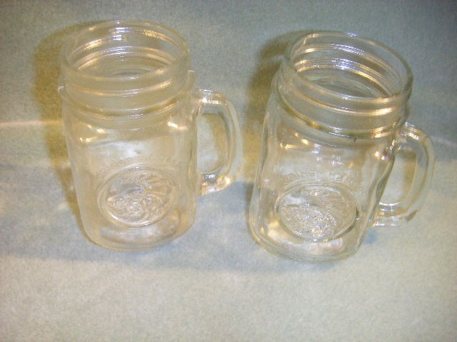 SMALL MASON GOLDEN JAR HANDLED DRINKING MUGS SET OF