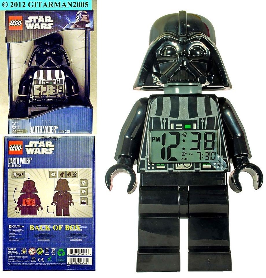 STAR WARS LEGO DIGITAL ALARM CLOCK DARTH VADER MINIFIG NIB FREE 