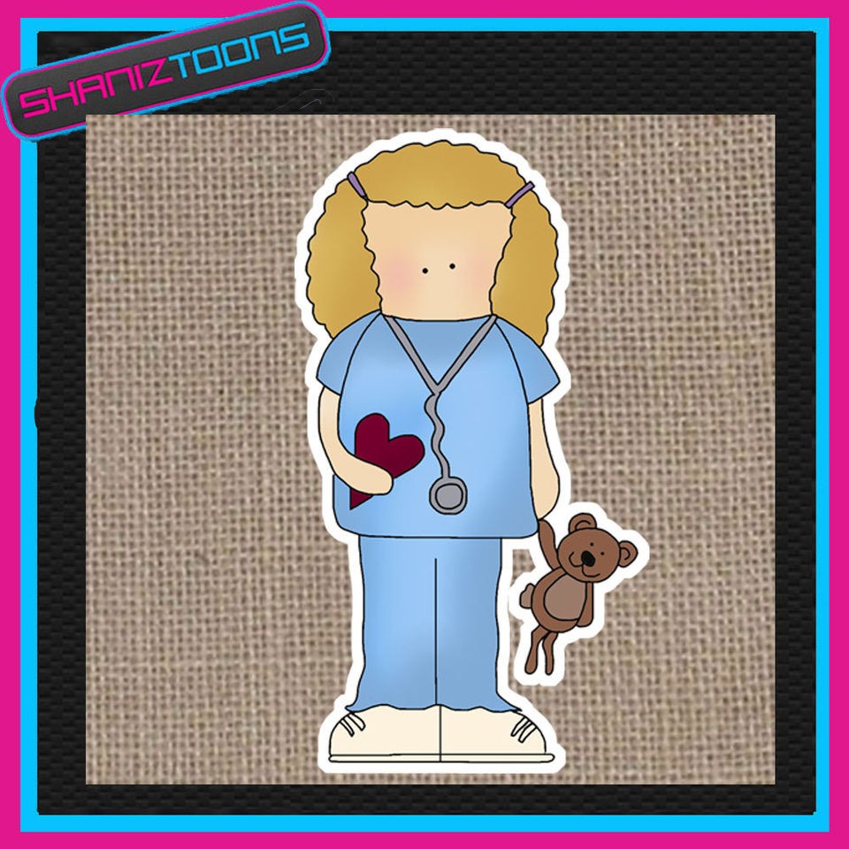 CUTE NURSE DESIGN JUTE SHOPPING LADIES GIFT BAG 002