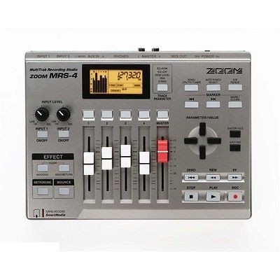 ZOOM MRS 4 MULTITRAK 4 TRACK DIGITAL RECORDING STUDIO & POWER SUPPLY