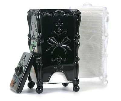 Antique Make Up Cotton Puff Case Holder Table Stand Dispenser Vanity 