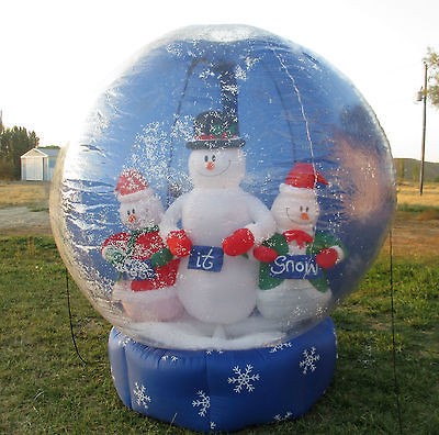 Huge Snowing Gemmy 8 Let It Snow Snowman Snowglobe