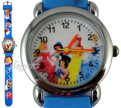 Disney Princess Cinderella Belle Ariel Mulan Blue Watch