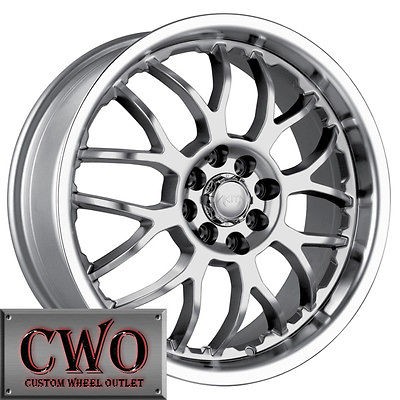 18 Silver Akita AK6 Wheels Rims 5x100/5x114.3 5 Lug Jetta Altima 