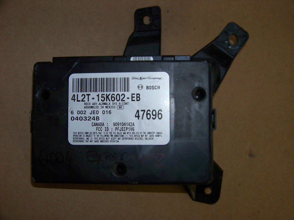   EXPLORER RECEIVER ASSY ALARM LOCK COMPUTER MODULE 4L2T 15K602 EB