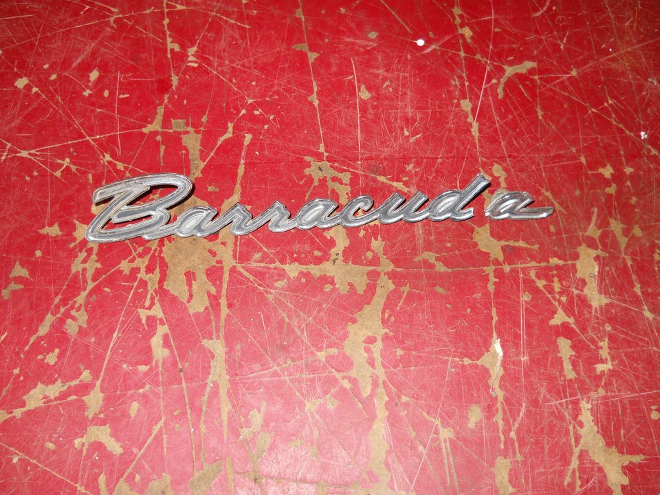 1966 Plymouth Barracuda Front Fender Barracuda Emblem