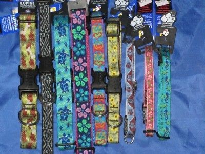 LUPINE Nylon Dog Pet Collars Choose SZ/Color Design NWT