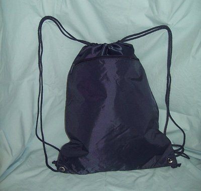   BLUE DRAWSTRING CINCH SACK BACKPACK SCHOOL GYM SPORTS BEACH TRAVEL BAG