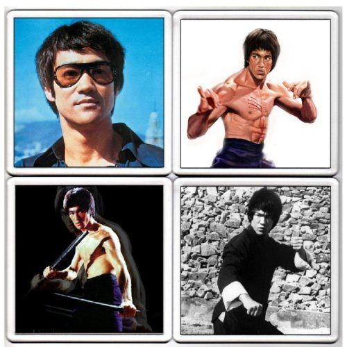 BRUCE LEE NEW DRINKS COASTERS.SET OF 4,FREE P&P.