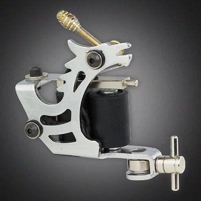 NEW DRAGON TATTOO MACHINE GUN DUAL 10 WRAP COILS SET TATOO LINER 