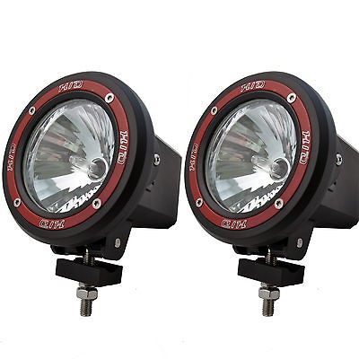 PAIR 55W 4 HID XENON DRIVING LIGHT SPOT BEAM OFF ROAD Spotlight Lamp 