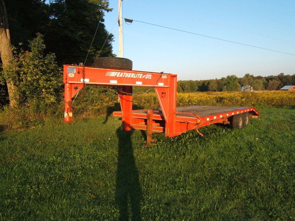 2000 feather lite gooseneck trailer 20+5 deck torsion axles