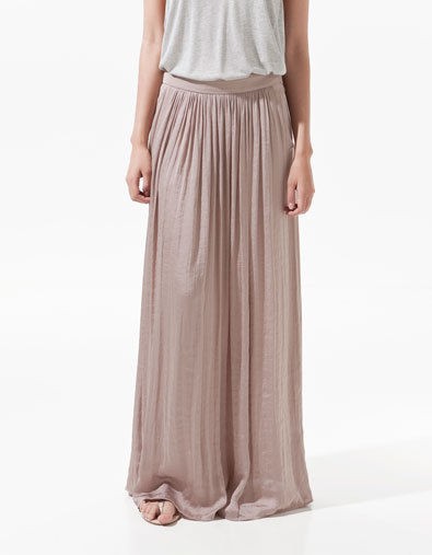 ZARA WOMAN Maxi Long Skirt With Pockets UK MEDIUM