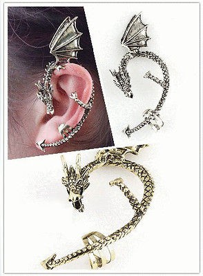   Rock Personality Retro Dragon Shape Earring Ear Stud Jewelry Pop