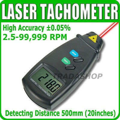 Digital Laser Photo Non Contact Tachometer RPM Rotational Speed Tester