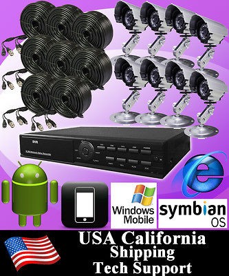   Channel Video Surveillance CCTV DVR Security System 8 Outdoor Camera