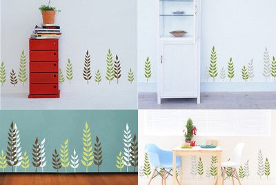 Pieces Grass Wall Art Stickers Decal Wallpaper #Plant0020WW