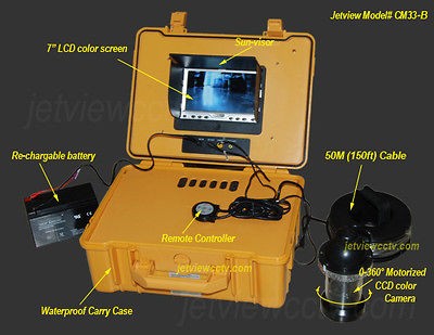   LCD 50M Underwater Video Camera Motorized 0 360° Fishing CM33 B