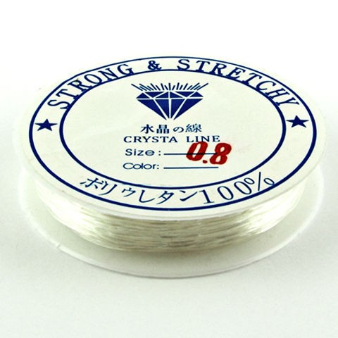 20 Metres Clear Crystal Elastic Stretch Thread 0.8mm