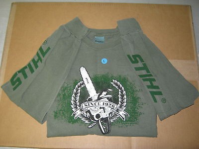 STIHL GREEN 1926 CHAINSAW GRAPHIC LONGSLEEVE T SHIRT   MENS MEDIUM